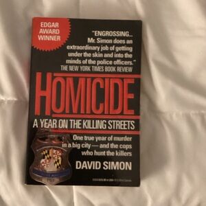 Homicide: A Year on the Killing Streets by David Simon - Black Cover